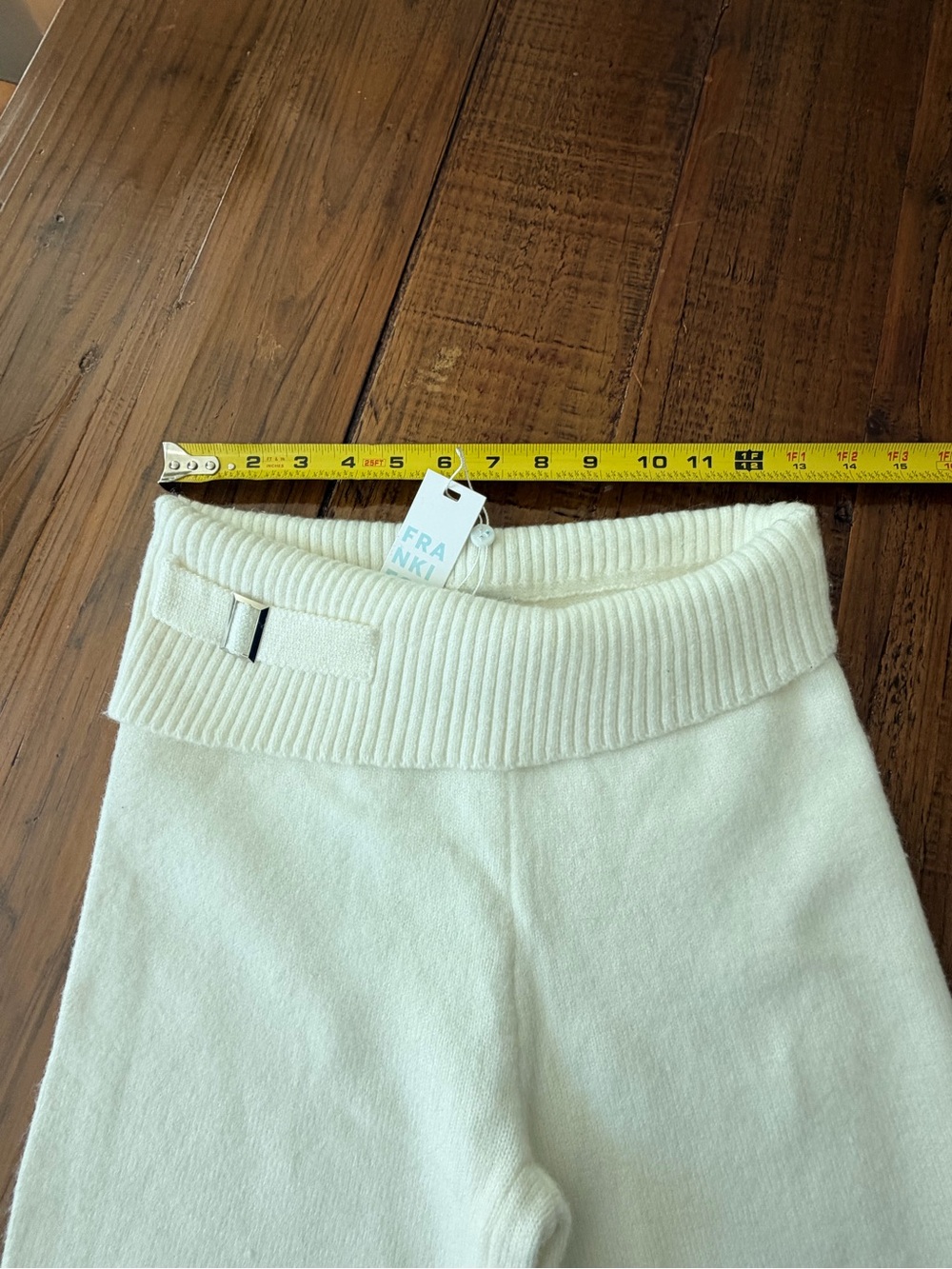 Frankie's Bikinis Snow White fleur cloud knit Low-Rise Pants large nwt - Picture 9 of 10